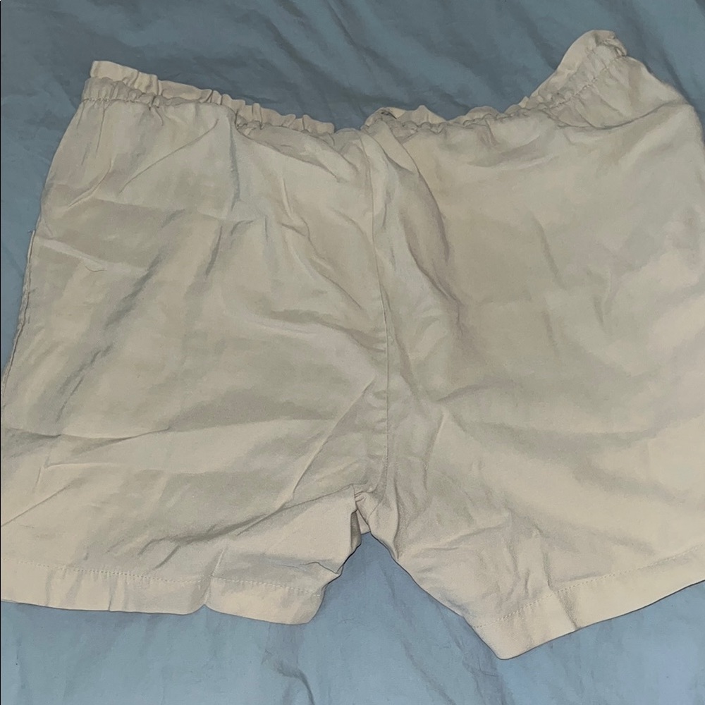 Cream Drawstring Shorts - Picture 2 of 4